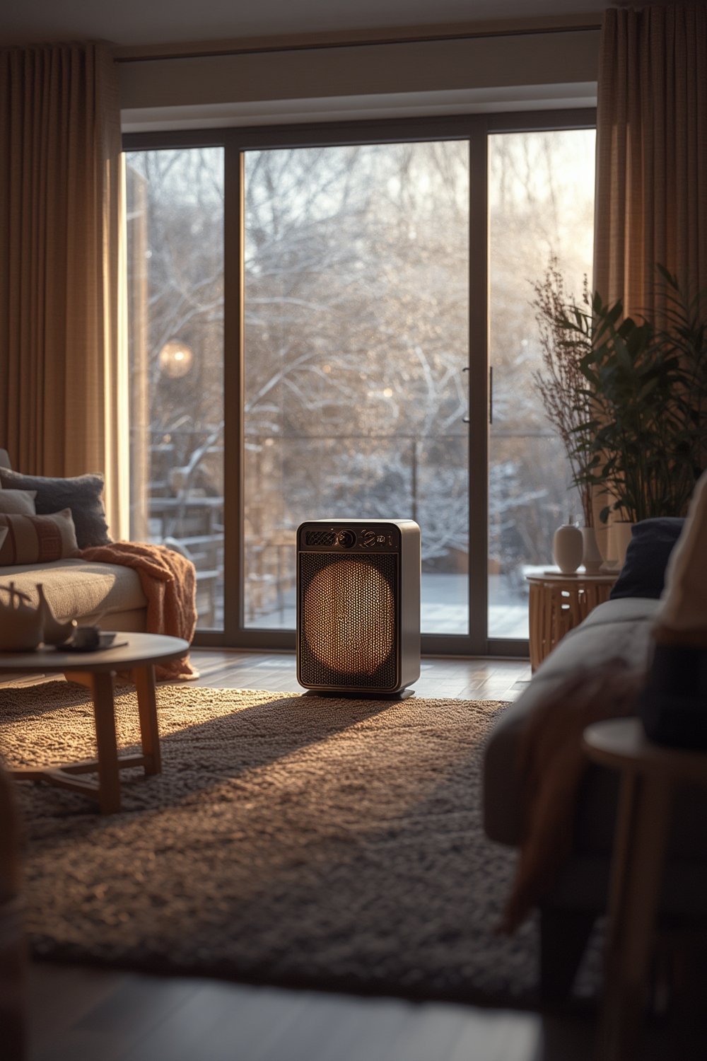 infrared heater cherry space heater in use