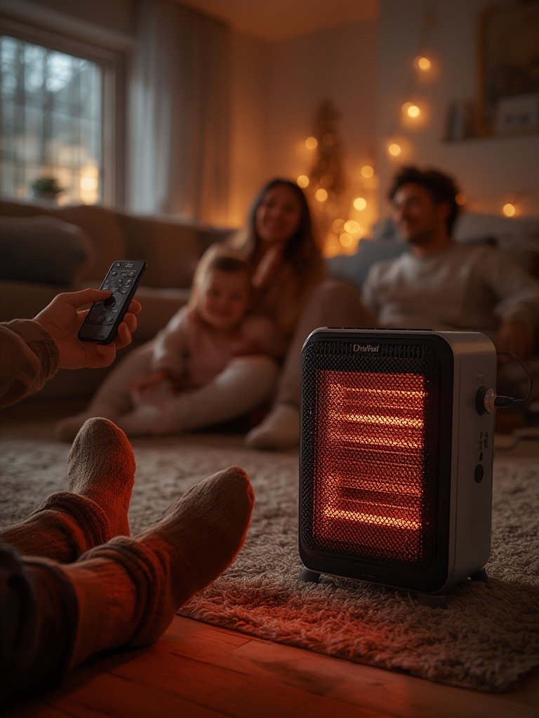 portable space heater infrared heater in living room