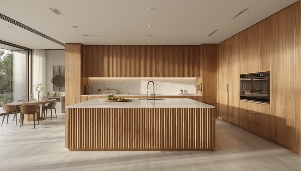 Fluted wood cabinets - Illustration 1