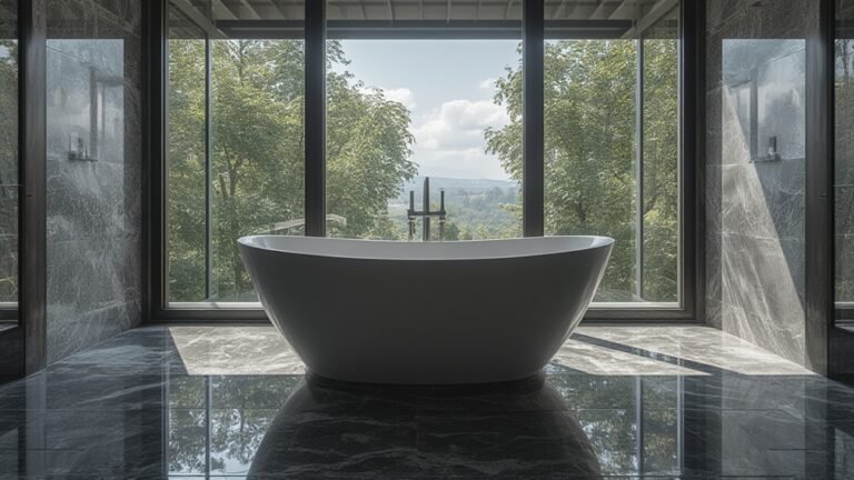 Freestanding soaking tub