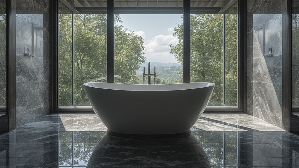 Freestanding soaking tub