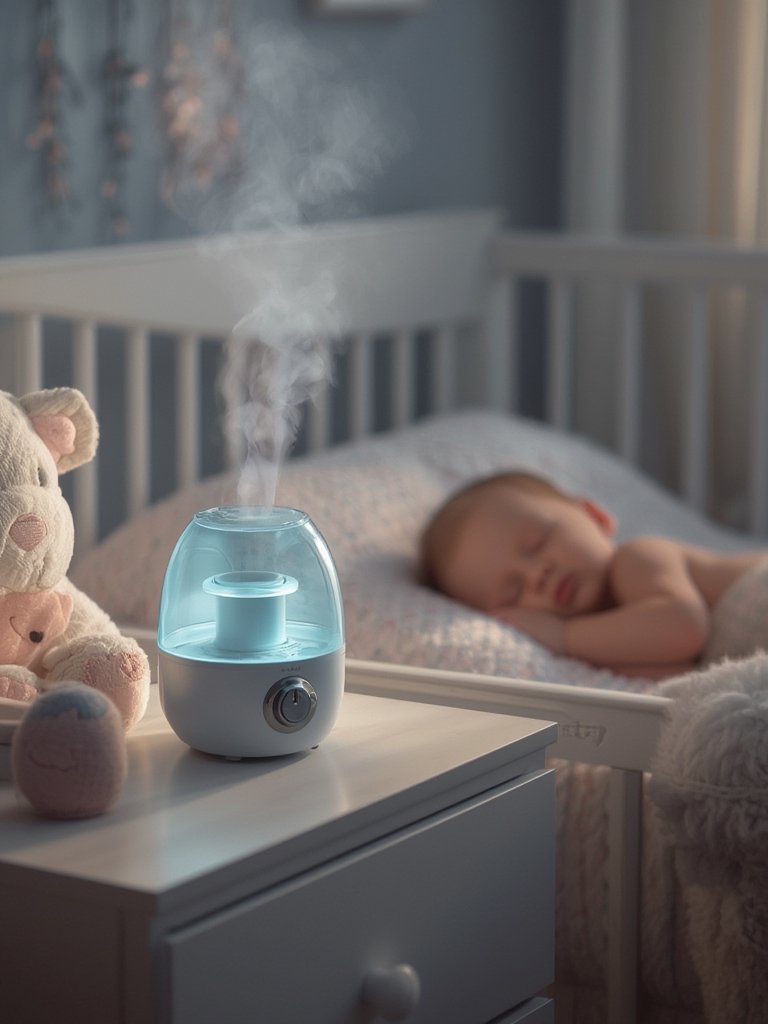 Cool Humidifier: 7 Ultimate Secrets For Amazing Bedroom Comfort In 2026 2 ultrasonic humidifier cool mist space saving on nightstand next to baby crib