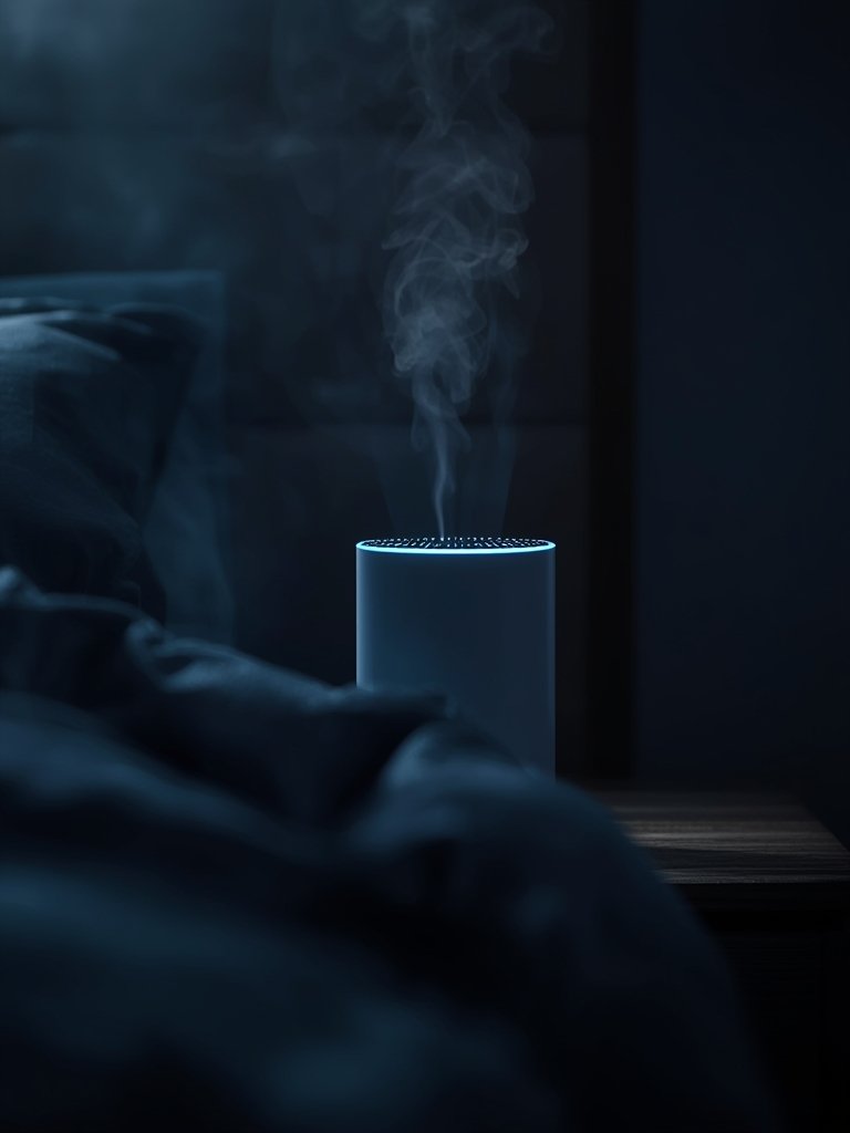 Close up of bedroom air purifier details