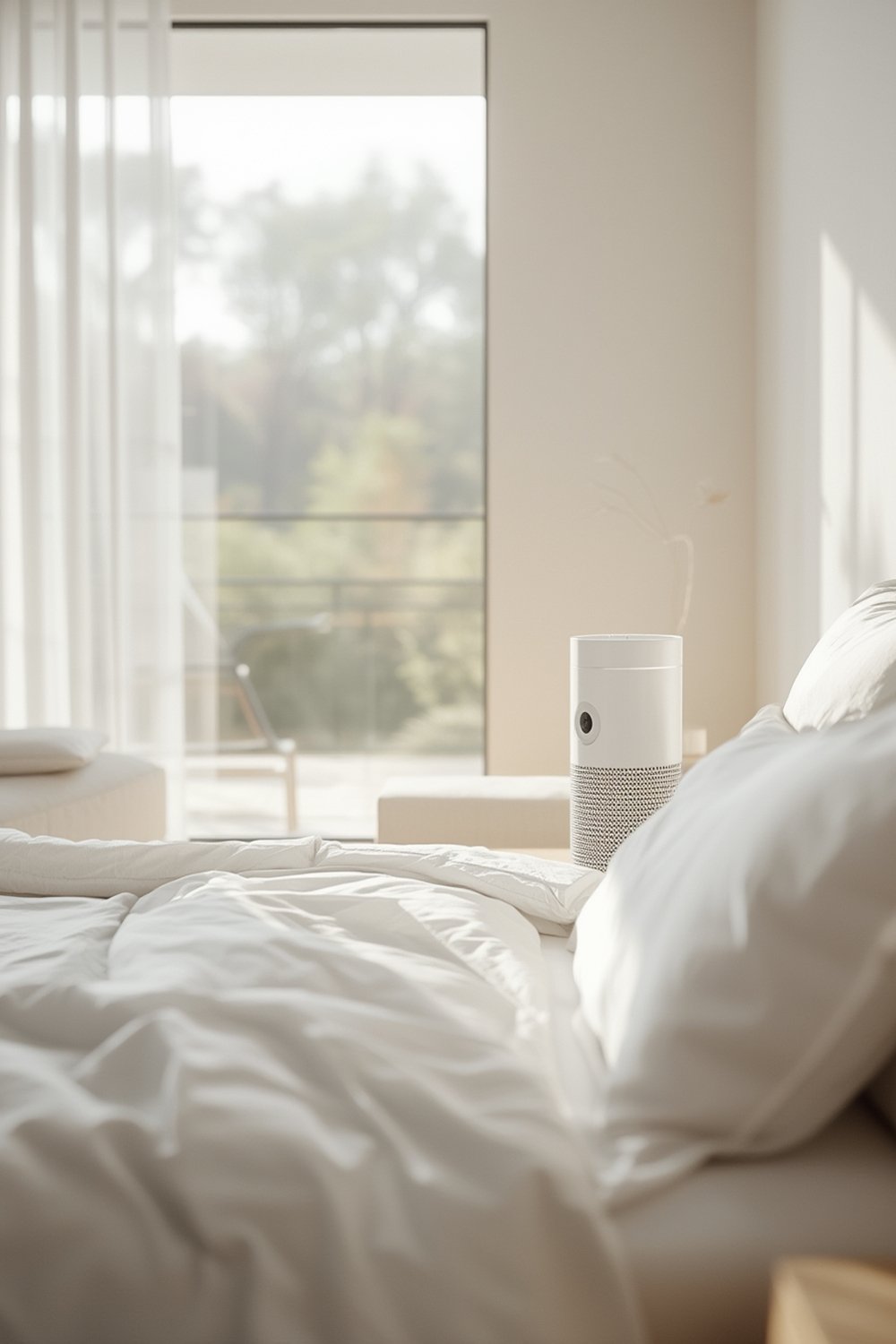 bedroom air purifier display