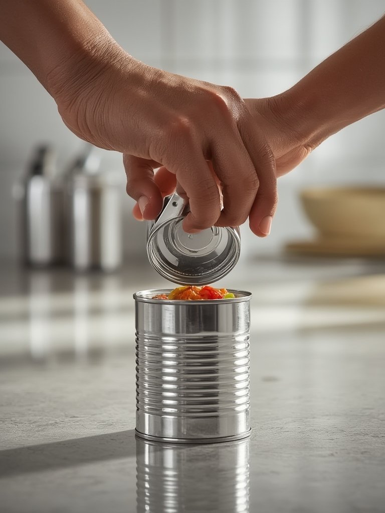 compact can opener design and lid-release button