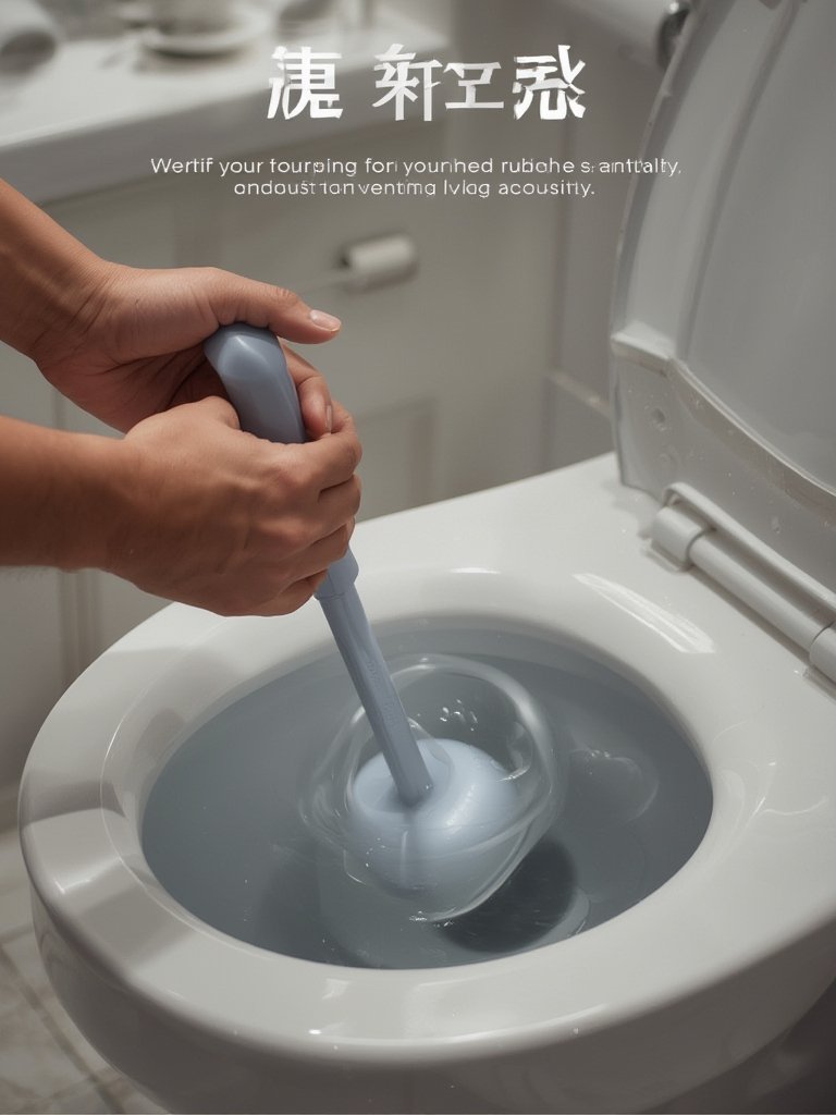 telescopic handle of toilet plunger extended - easy storage