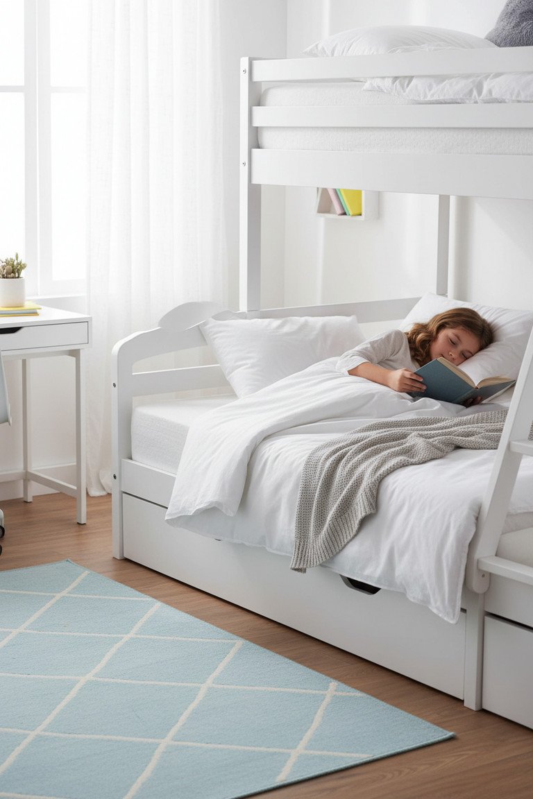 Close up of the 6 inch mattress details and fabric