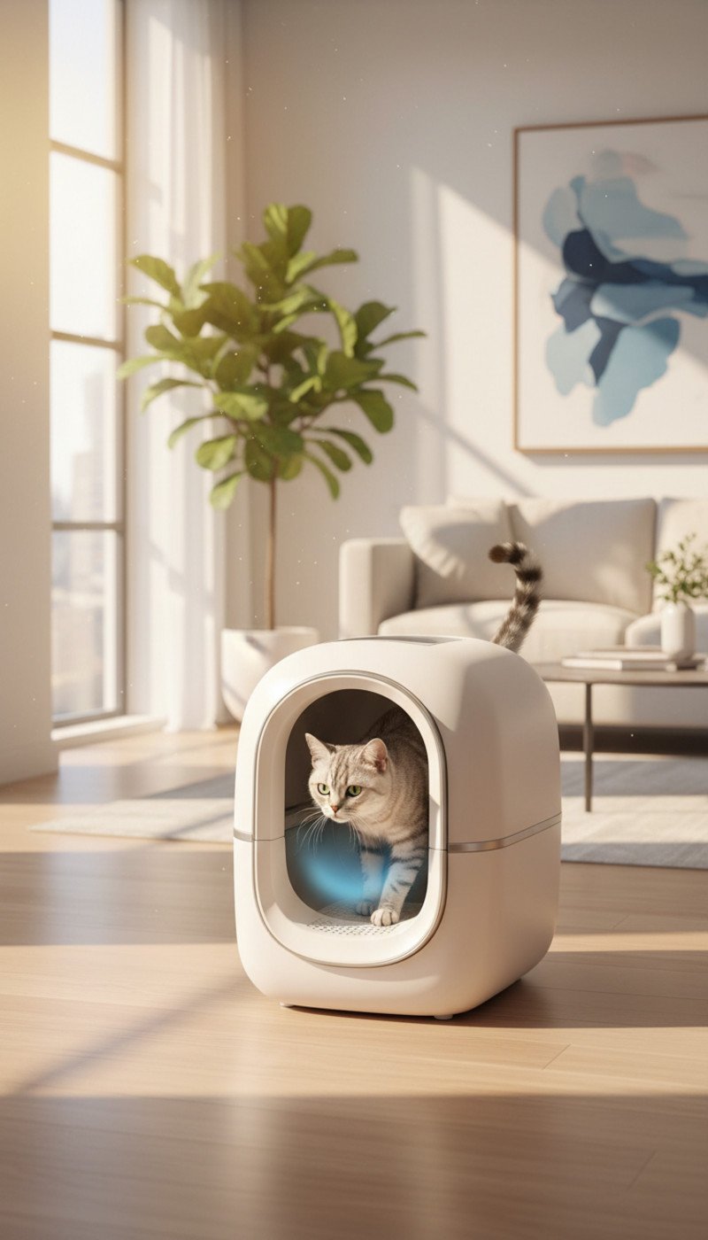 AI Smart Litter Box - Illustration 1