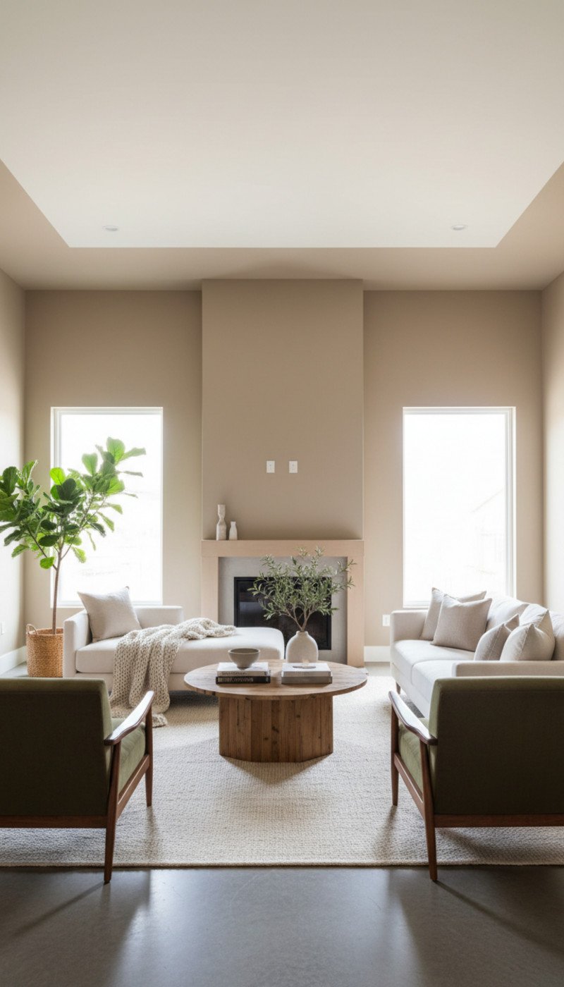 Color Capping: 5 Secret Ways to Achieve a Perfect Look 2 A sophisticated living room where the deep teal wall color extends fully onto the ceiling, creating a cozy and immersive color-capped effect.