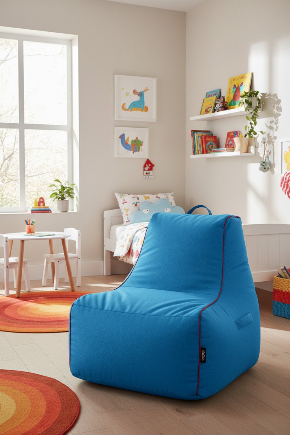 kids bean bag display