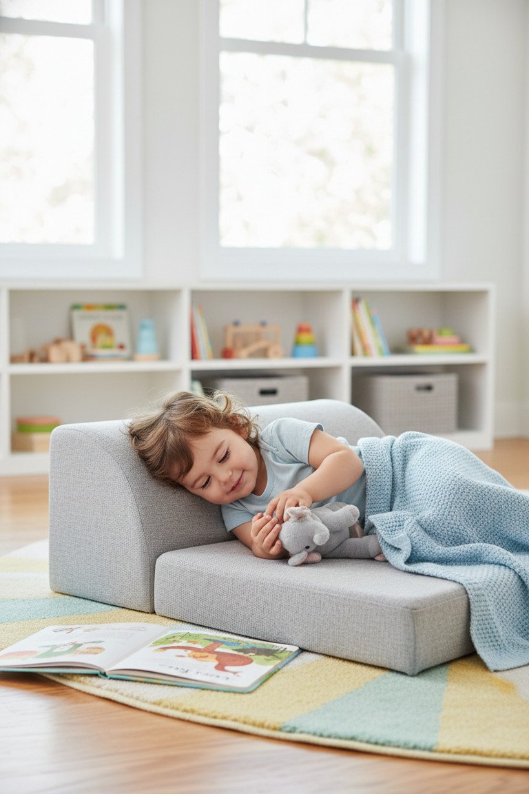 Close up of toddler couch details