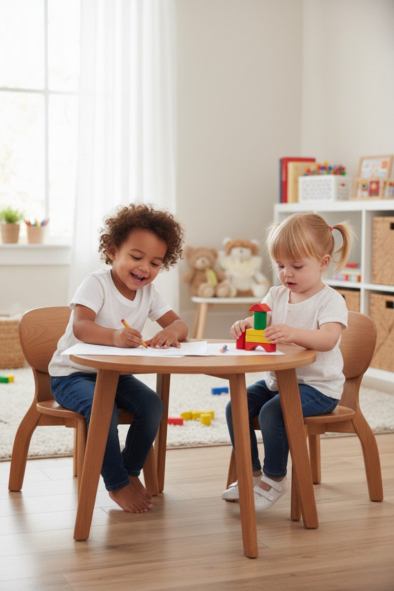 Close up of Toddler table details