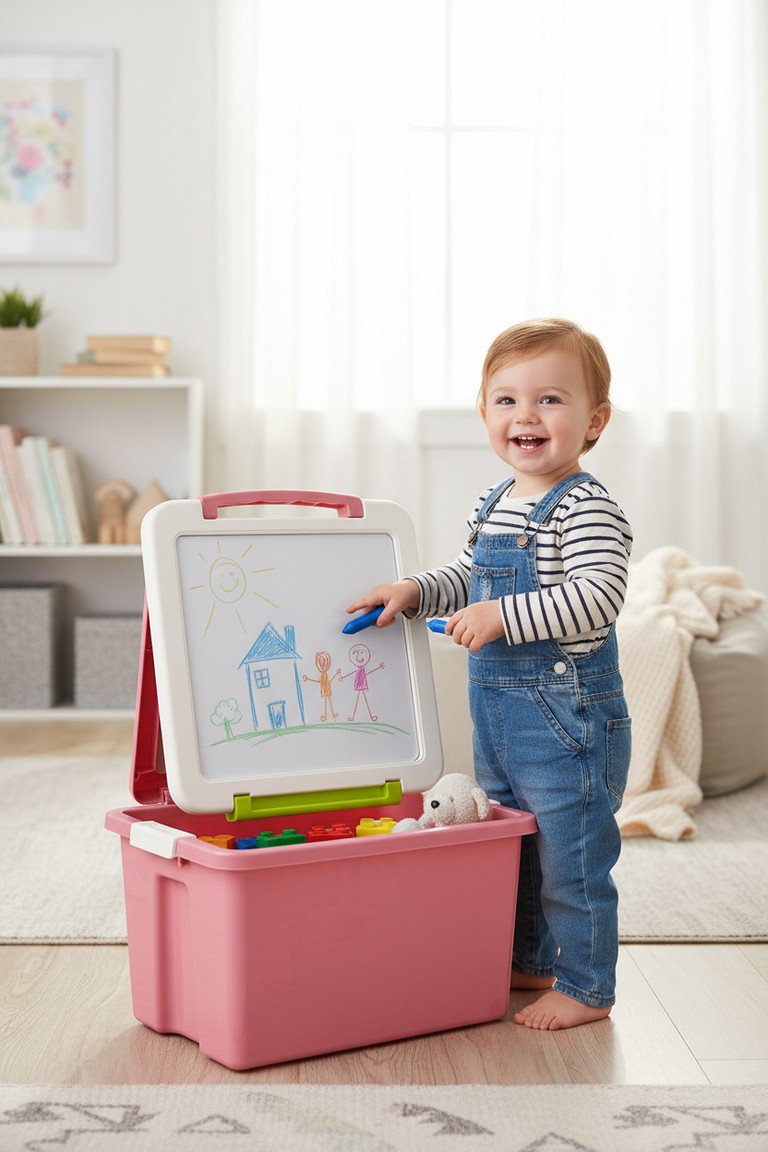 Step2 Toddler Toybox: Art Lid & Storage Reviewed (2026) 2 Close up of toddler toybox details