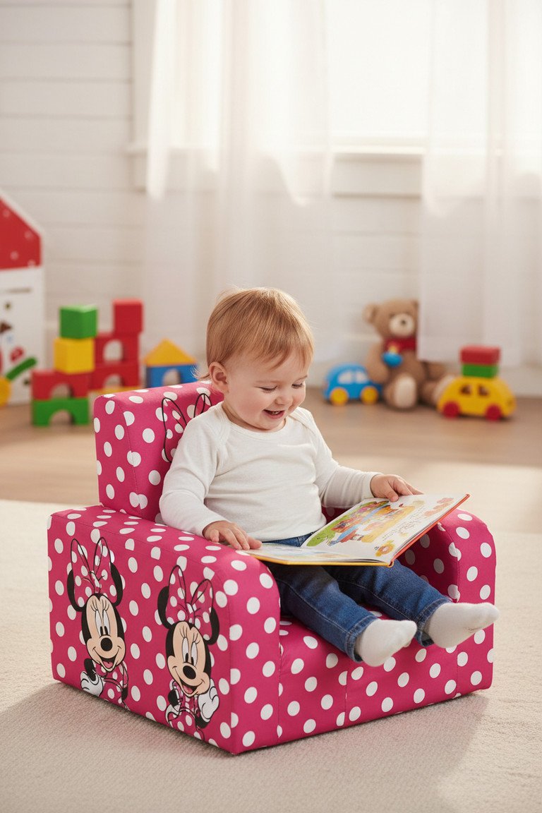 Close up of Minnie Mouse chair details