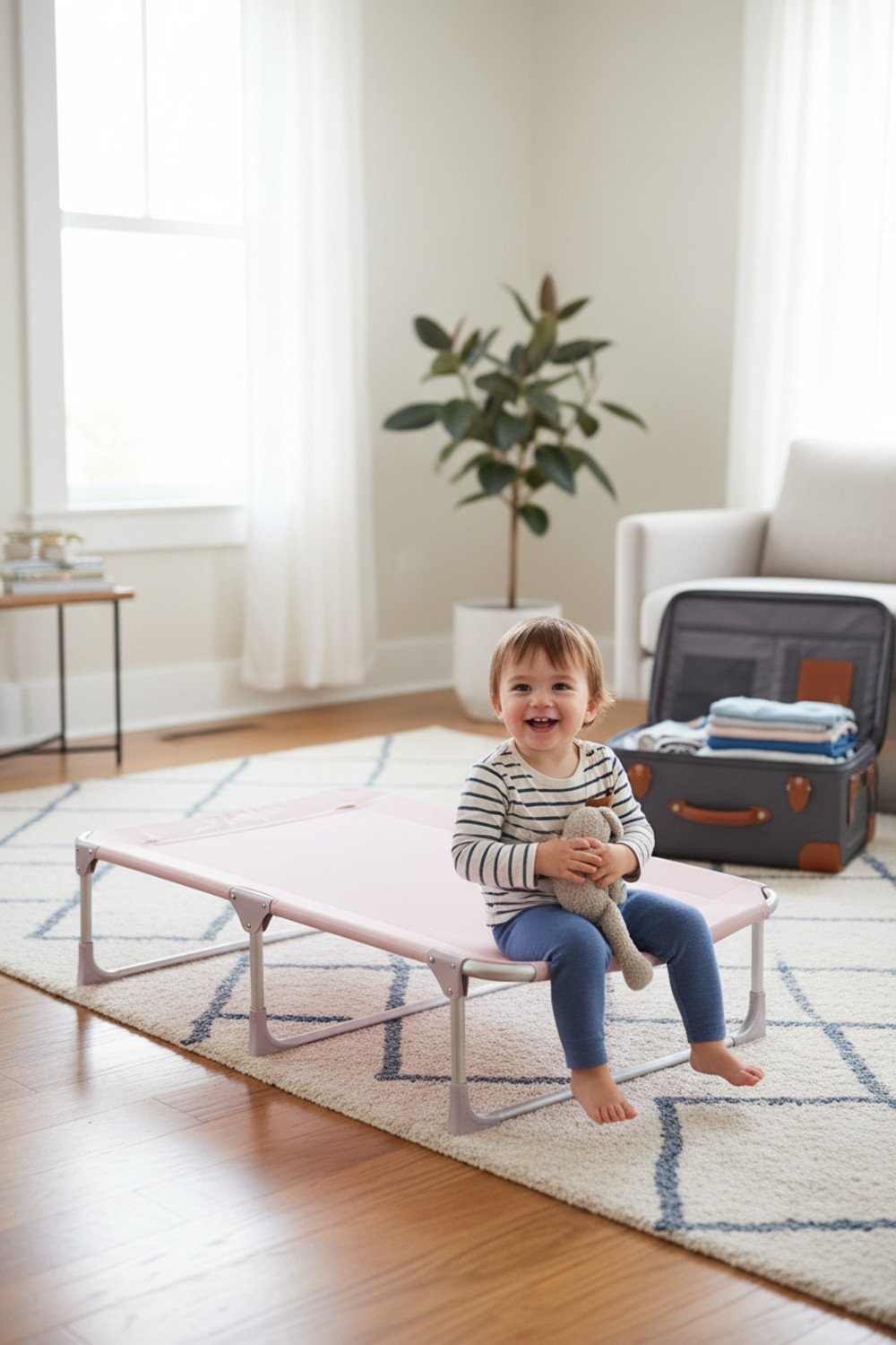 portable toddler bed display